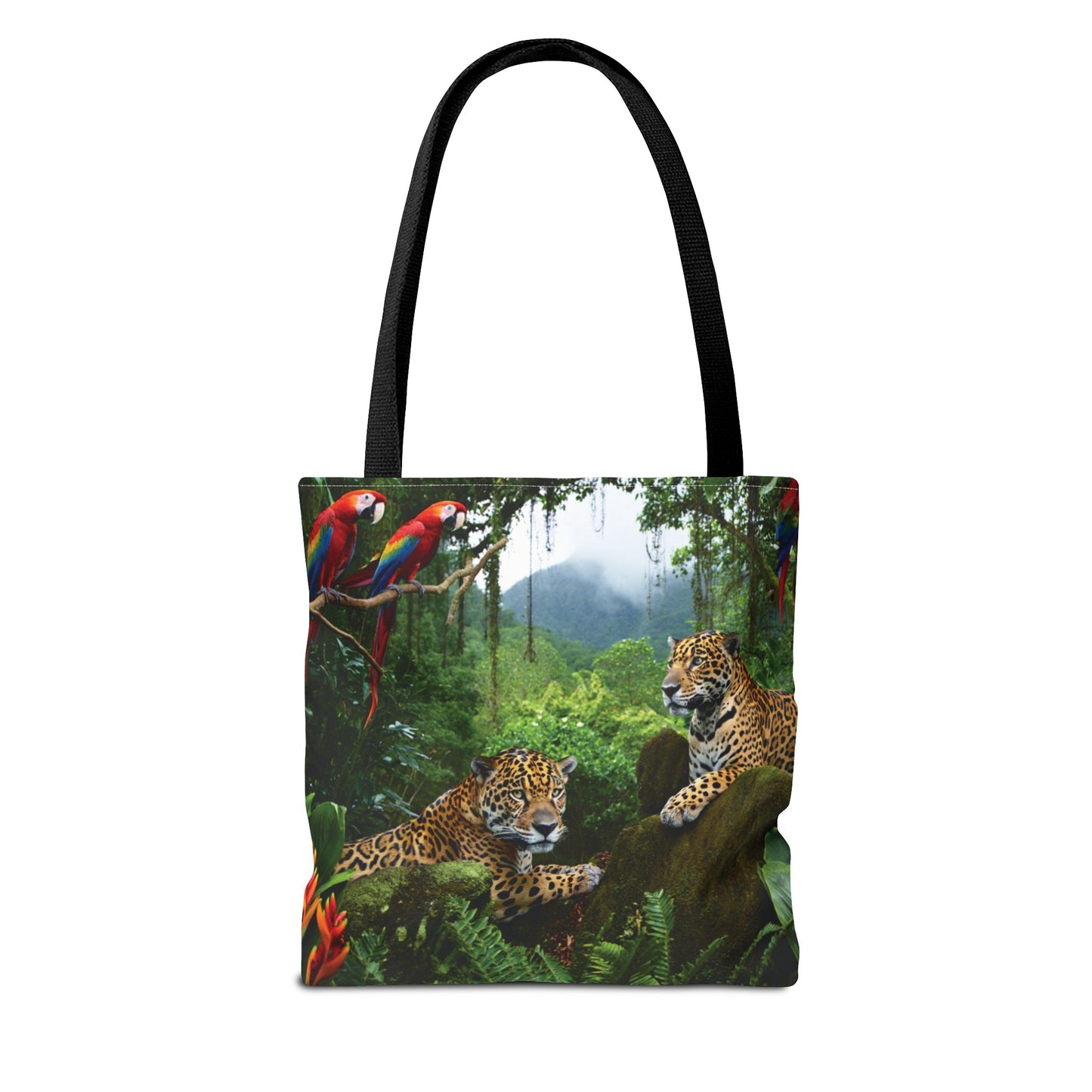 Jaguars and Parrots Tote Bag - 3 Sizes