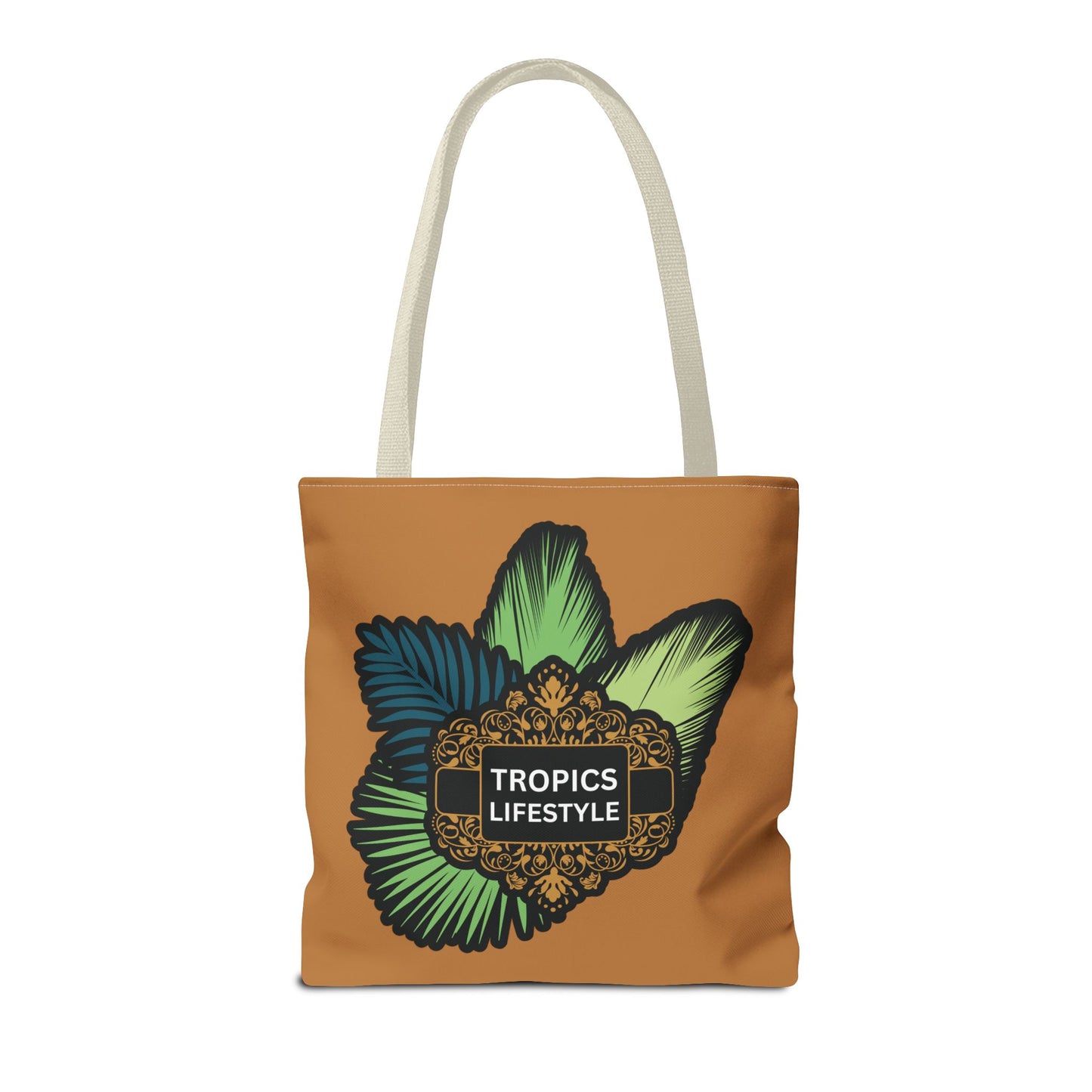 Elegant Tropics Lifestyle Logo Tote Bag - 3 Sizes, Lt. Brown