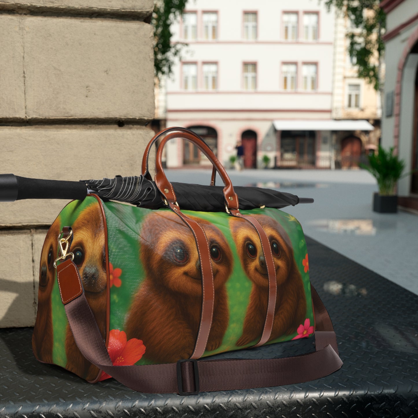 Tropical Waterproof Travel Bag - Perfect for Beach Getaways / Baby Sloths