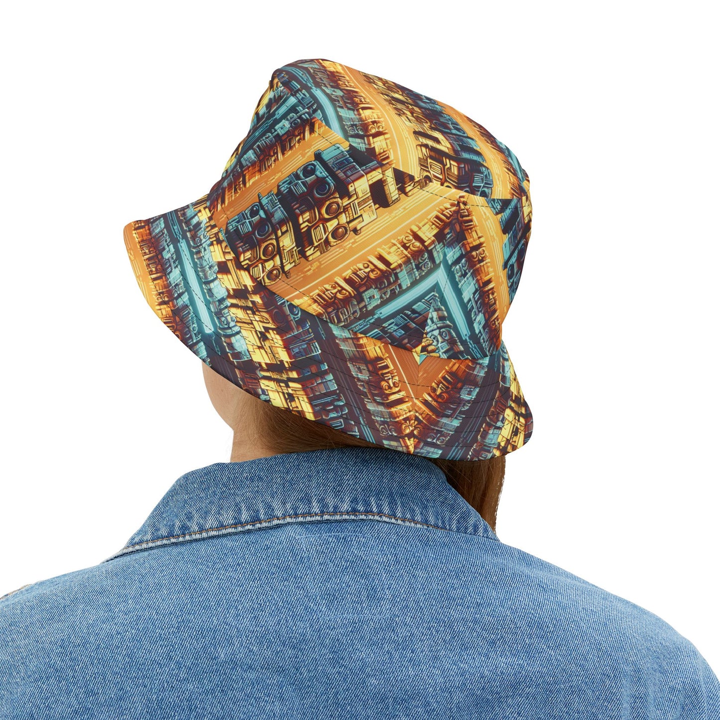 Tropical Polyester Bucket Hat, 2 Sizes - Techno Tiki Totems