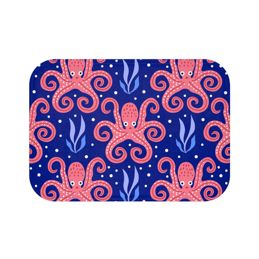 Tropical Bath Mat | Fun and Colorful Bathroom Decor / Tentacle Twist Octopus