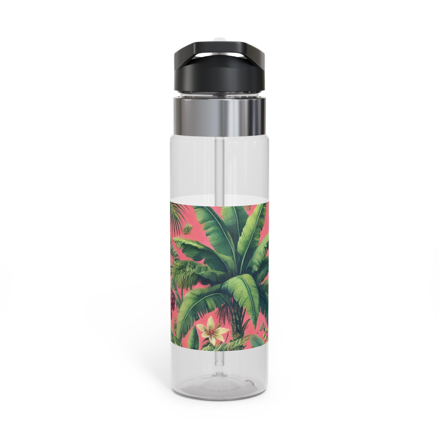 Tropical 20oz Tritan Sport Water Bottle -  Leakproof, Lightweight, BPA-Free / Tropical Fruits Pink