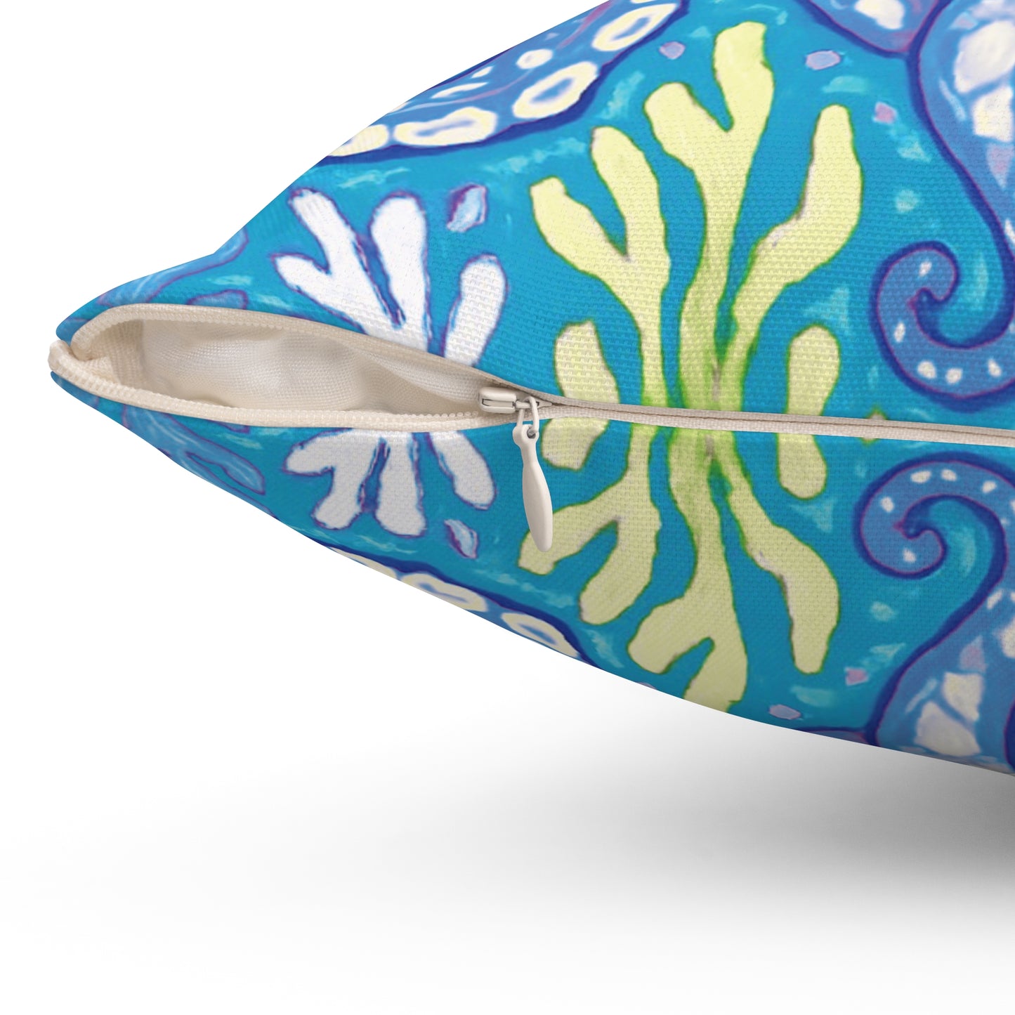 Decorative Pillow - Accent Cushion, 4 Sizes / Octopus Kraken Joe, Blue