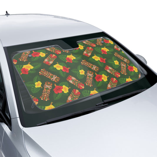 Tropical Floral Car Sun Shades / Tiki Hibiscus Party