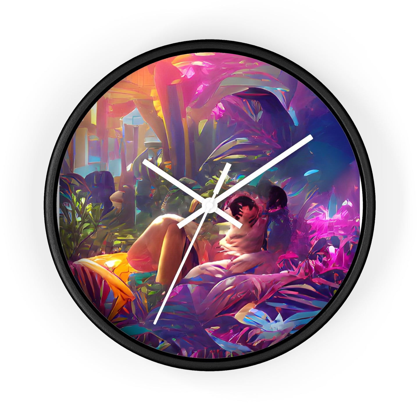 Wall Clock, "Secret Midnight Kiss in Hidden Tropical Garden"