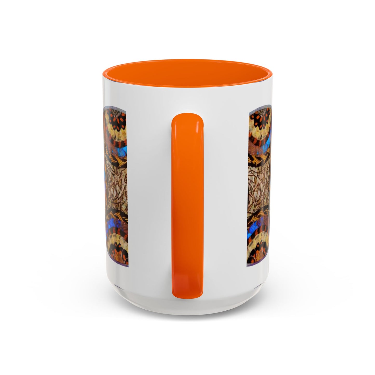 Accent Coffee Mug (11, 15oz), 8 Colors - Real Butterfly Wings Plate #3