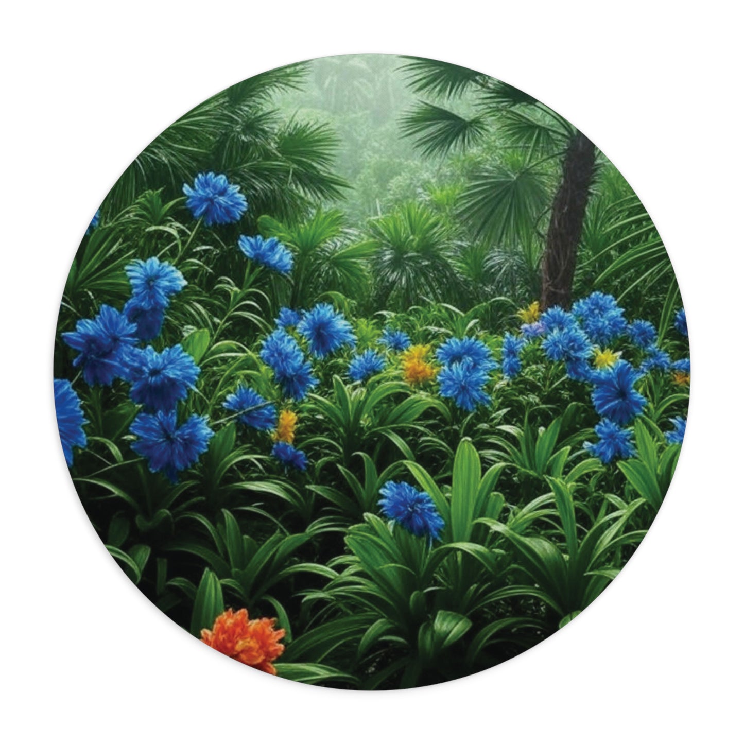 Tropical Mouse Pad, 2 Shapes - Beach Vibes for Home Office & Gamer / After a Rainforest Rain