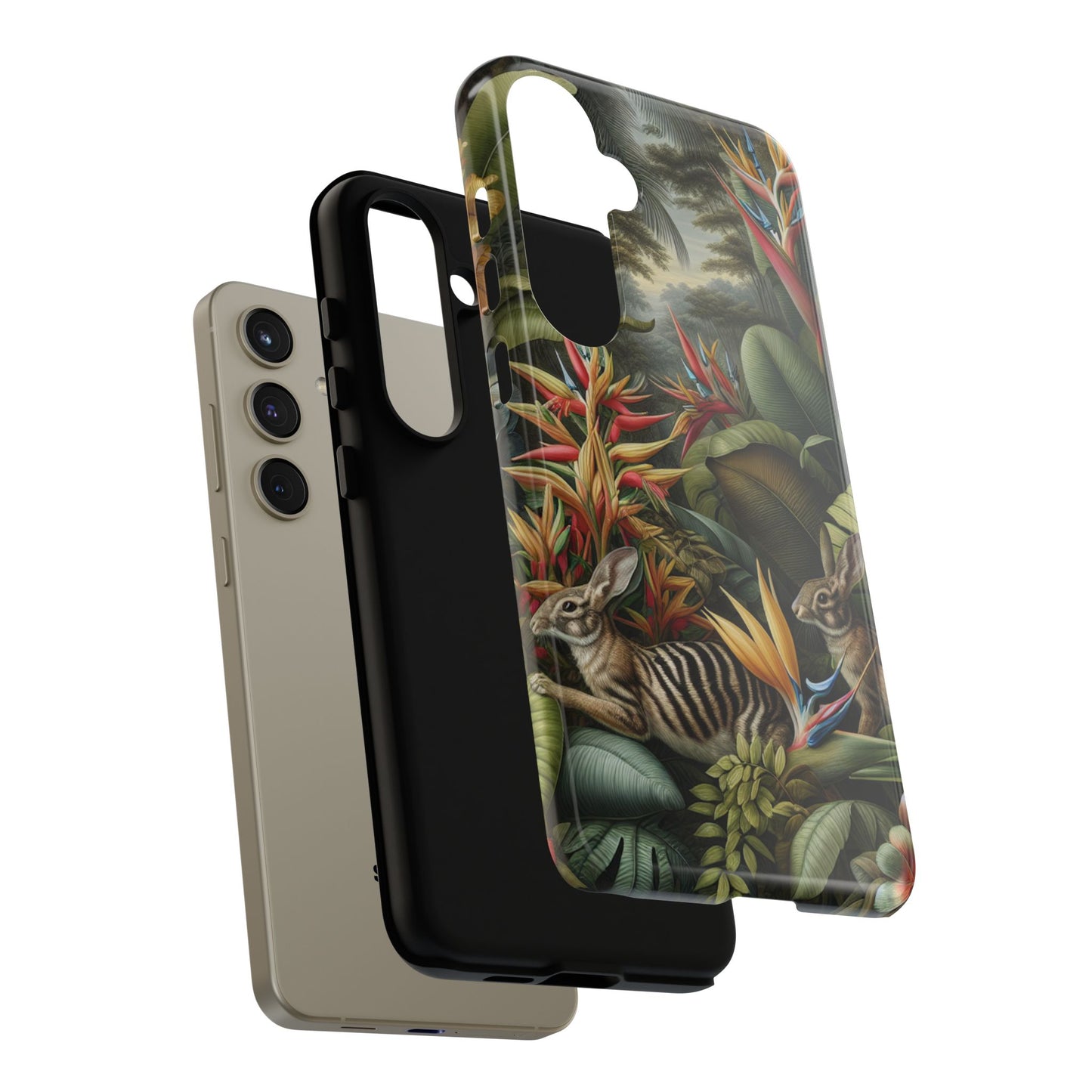 Rainforest Rabbit Outing Phone Case - Tough Cases with Summer Vibe