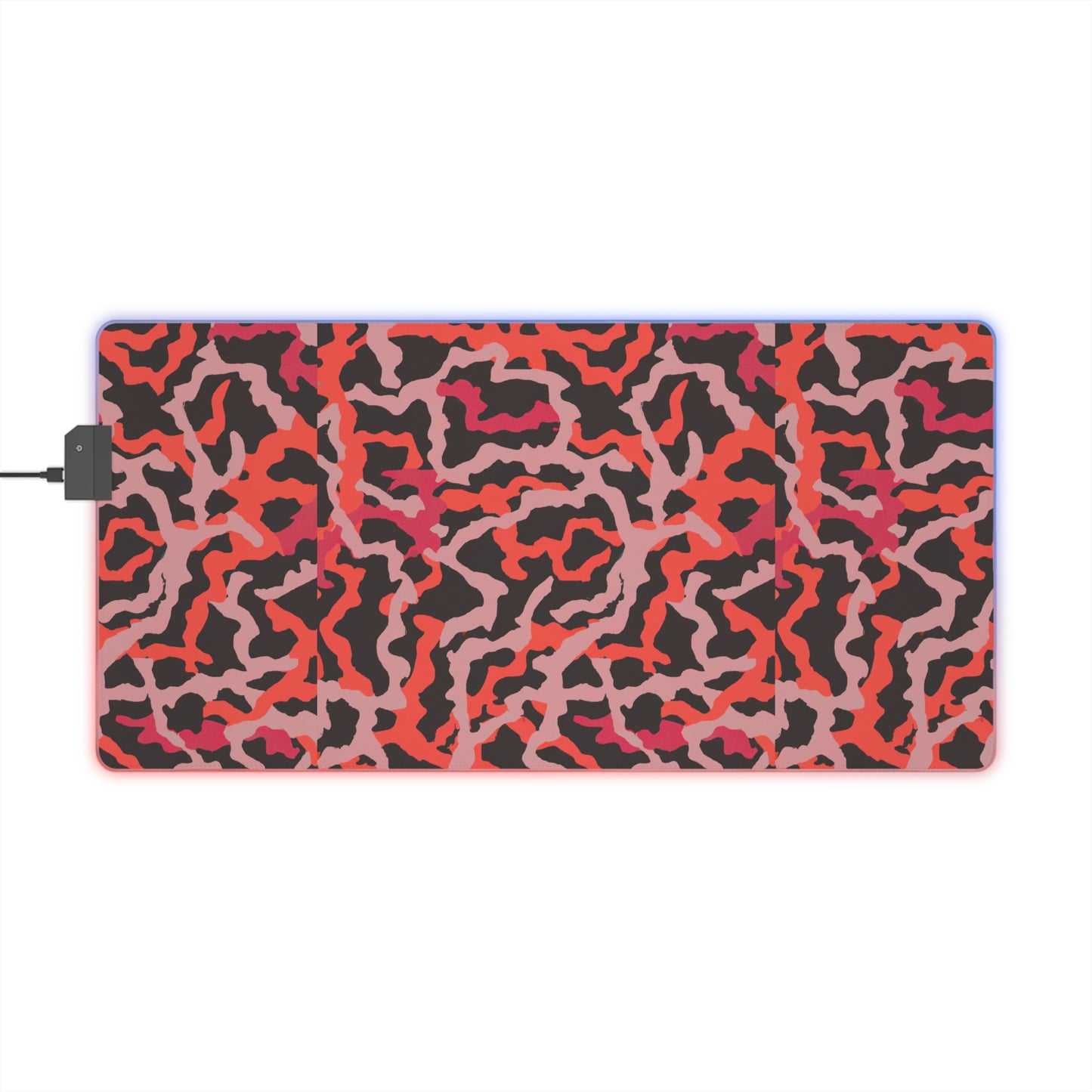 LED Gaming Mouse Pad With Vibrant RGB Lighting, 4 Sizes / Coral Threads, Red