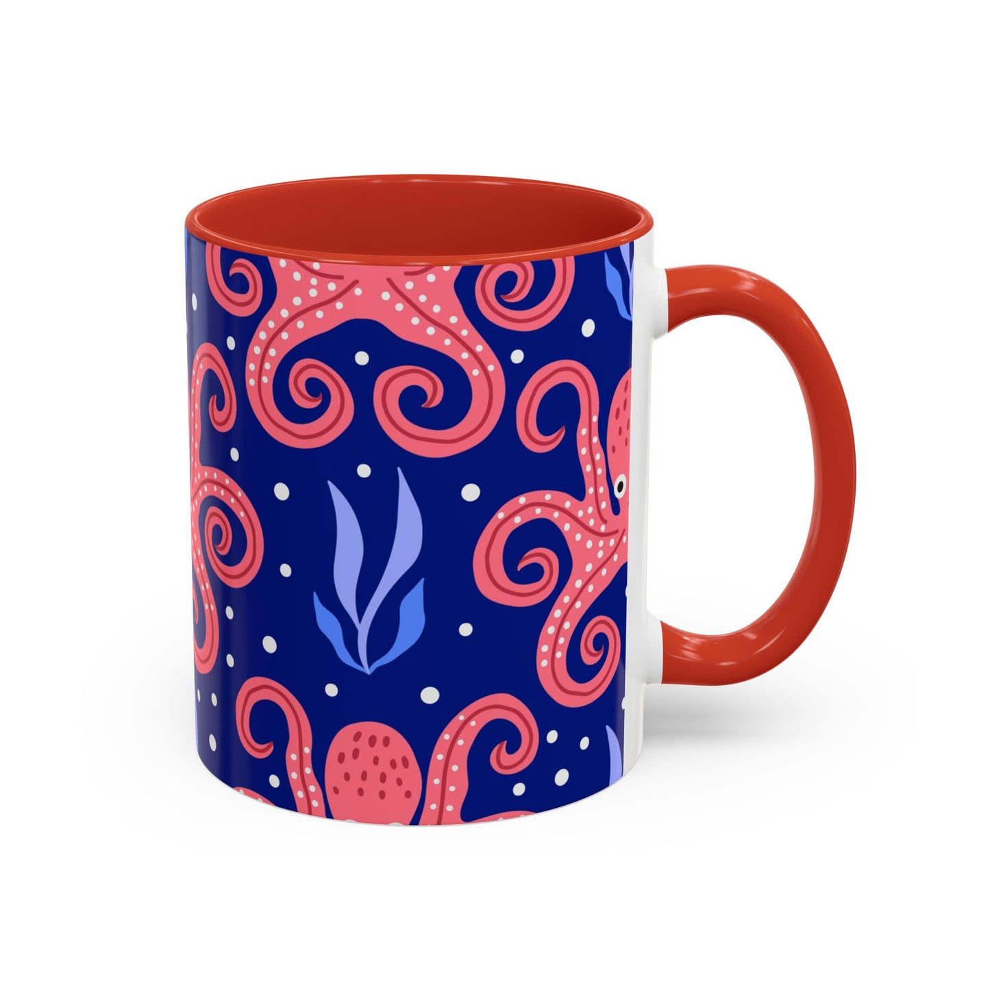 Accent Coffee Mug (11, 15oz), Tentacle Twist Octopus / Various Colors