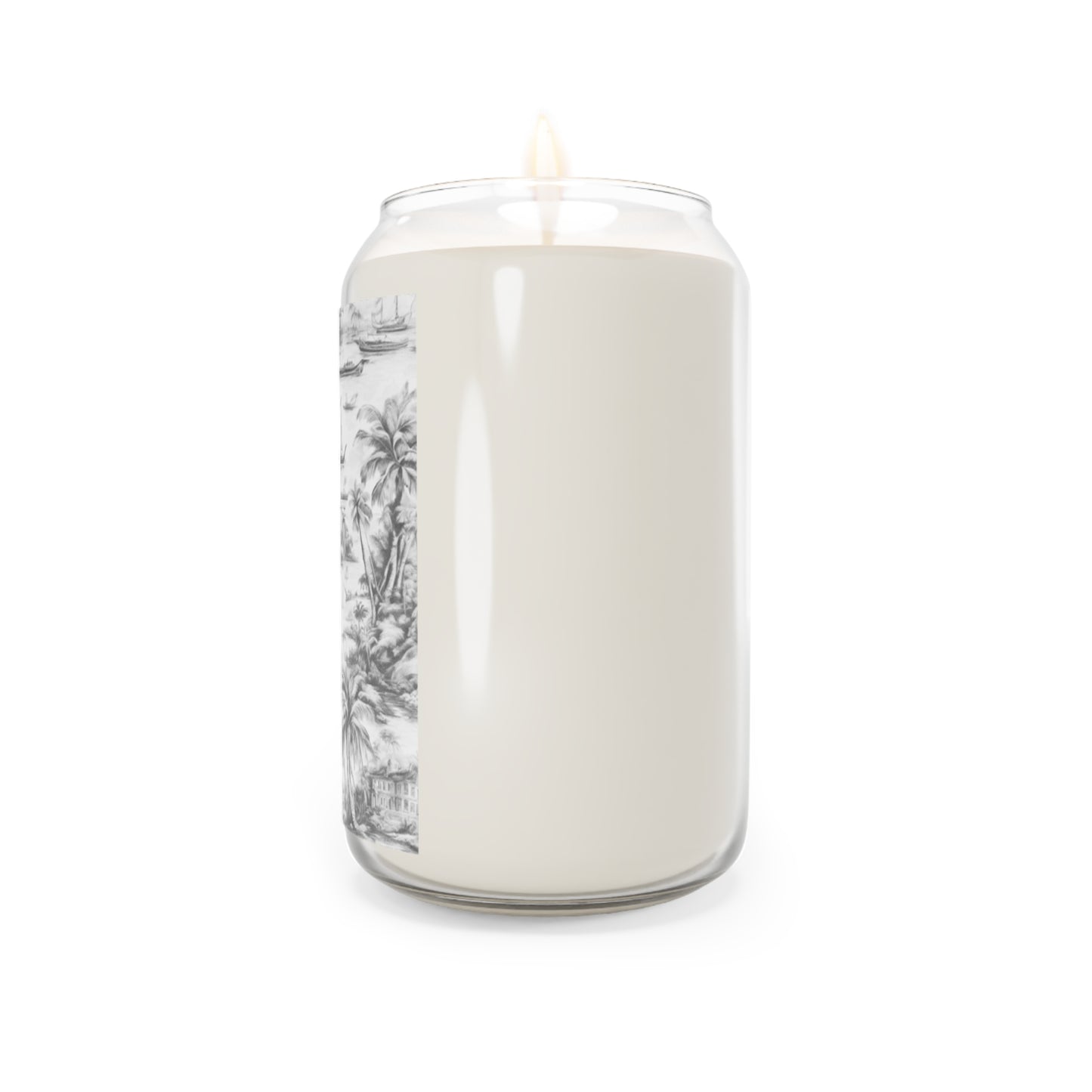 Scented Candle, 13.75oz - Tropical Toile, Soft Black