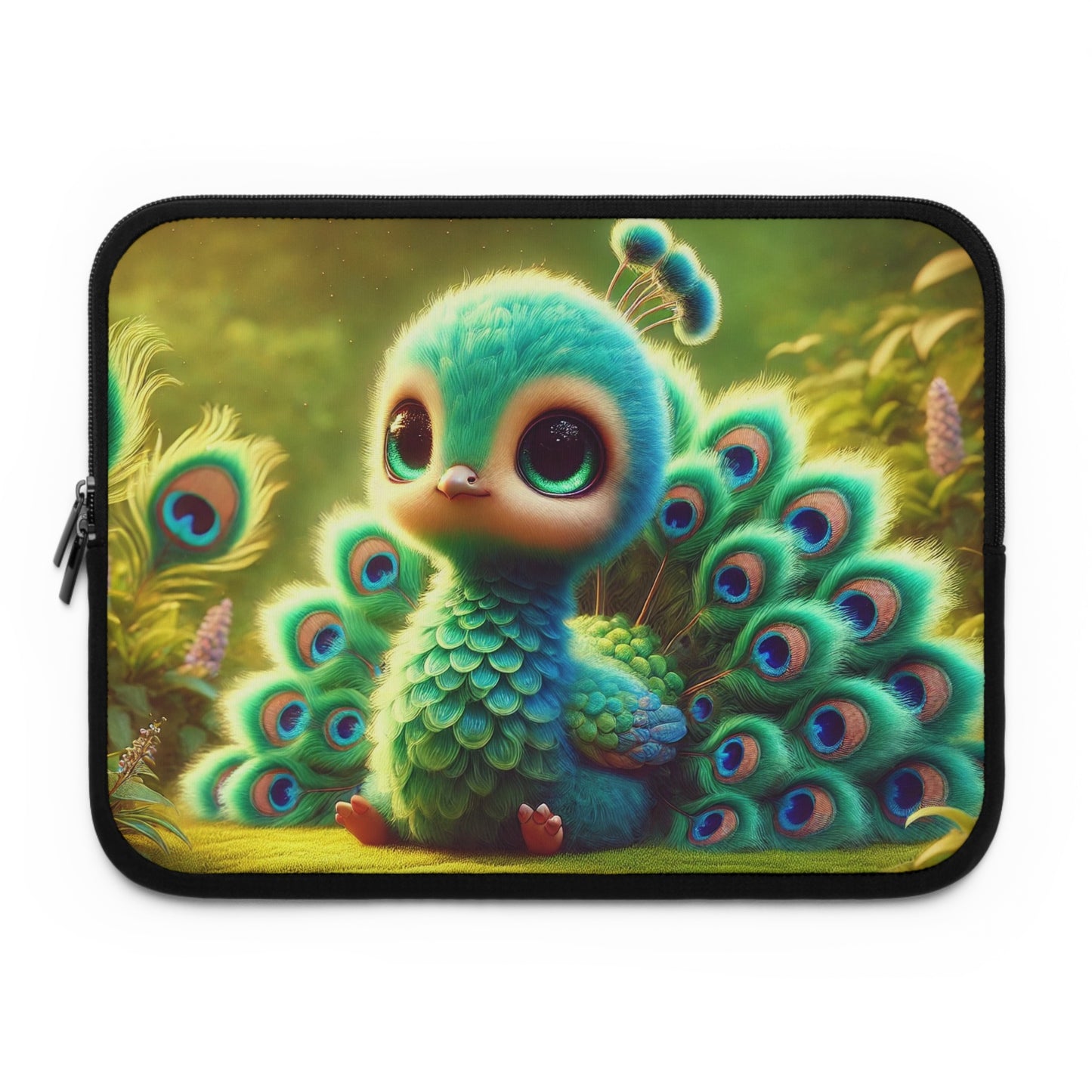 Tropical Laptop Sleeve, 5 Sizes - Perfect for Rainforest Lovers & Students / Baby Peacock