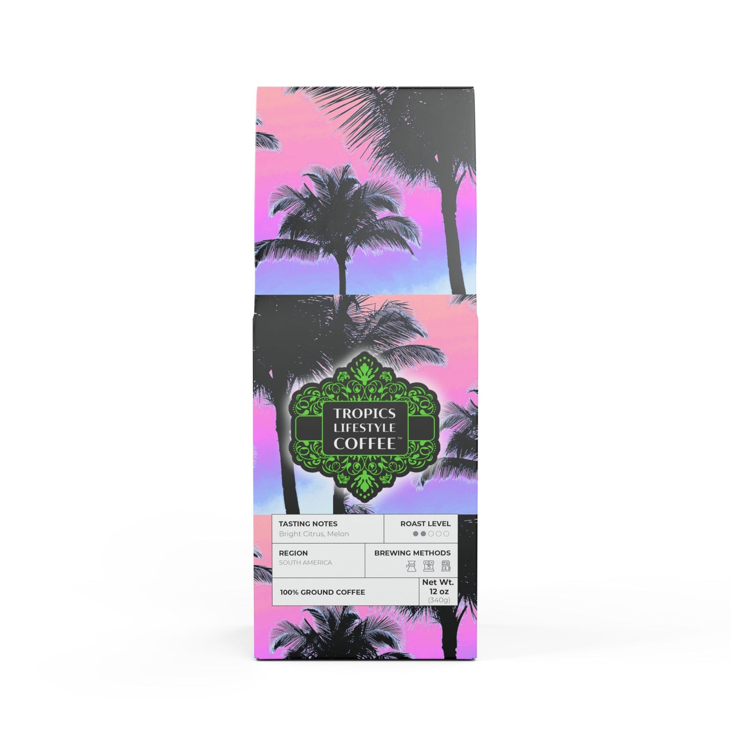 Golden Sands Single Origin™ Coffee (Light-Medium Roast) Specialty Grade / Palm Glow, Pastels