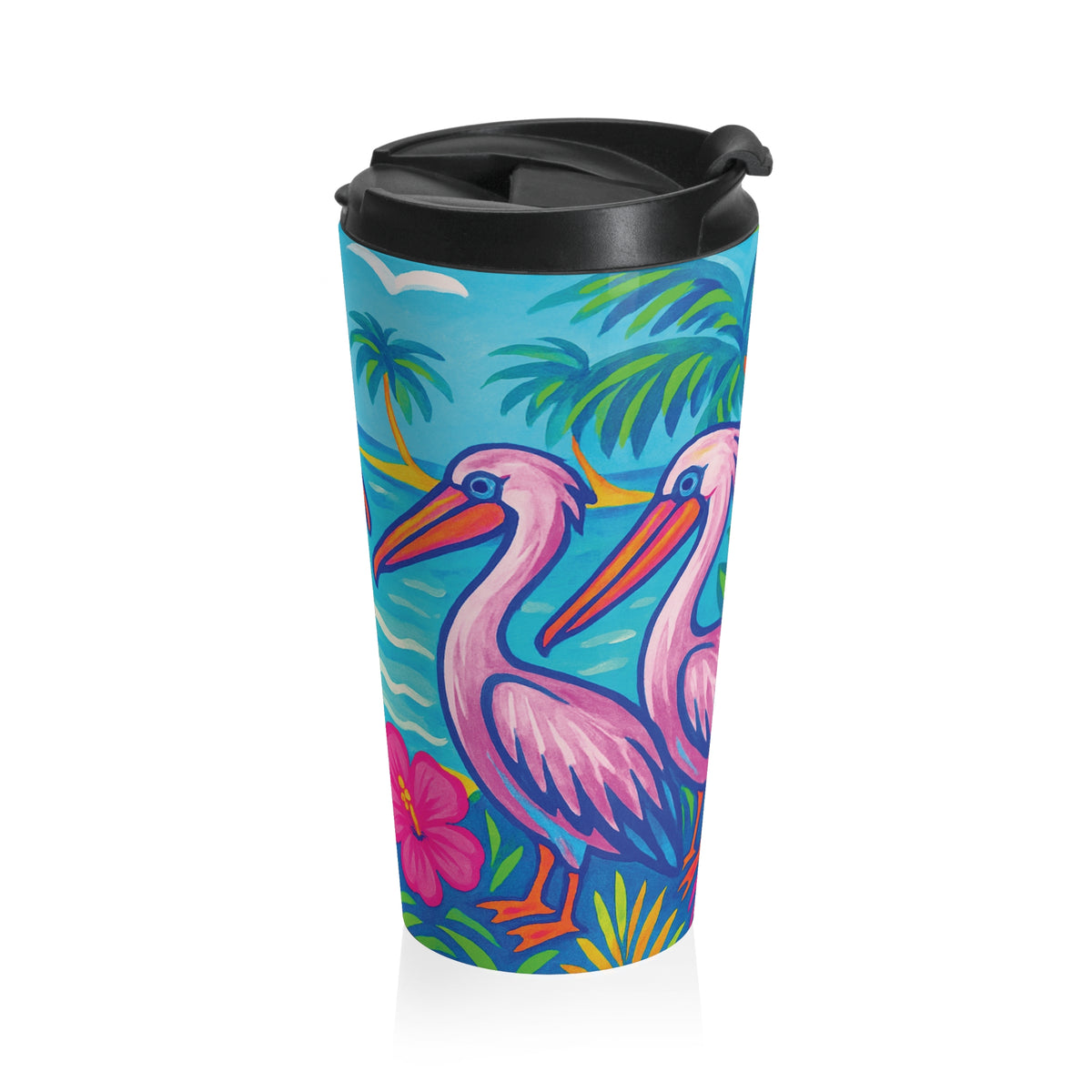 15 oz. Stainless Steel Travel Mug / Pelican Party