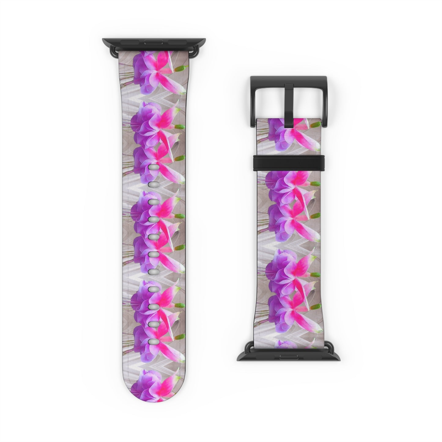 Apple Watch Band - Two Pink Fuchsias / Gothic