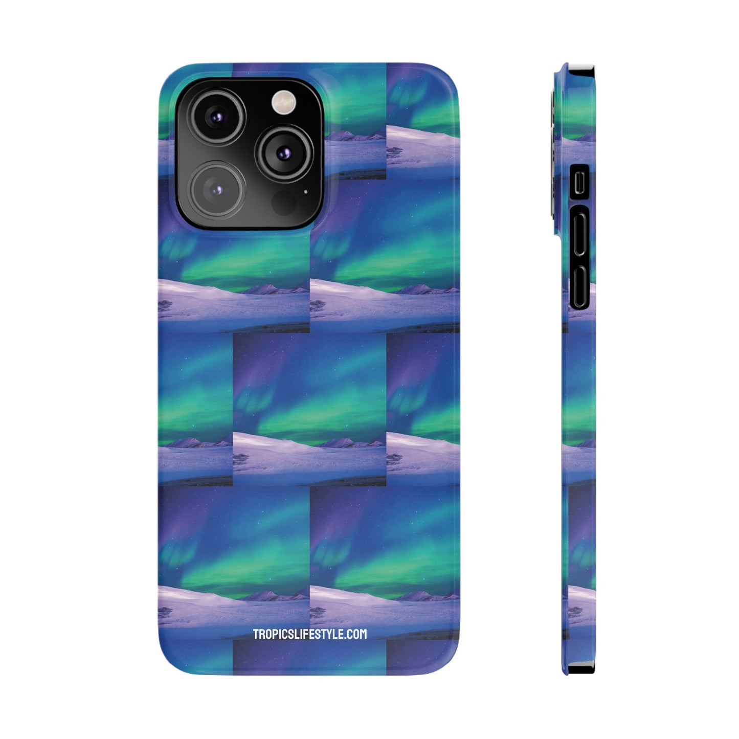 Slim Phone Cases - Cold Ocean Lights, Peacock