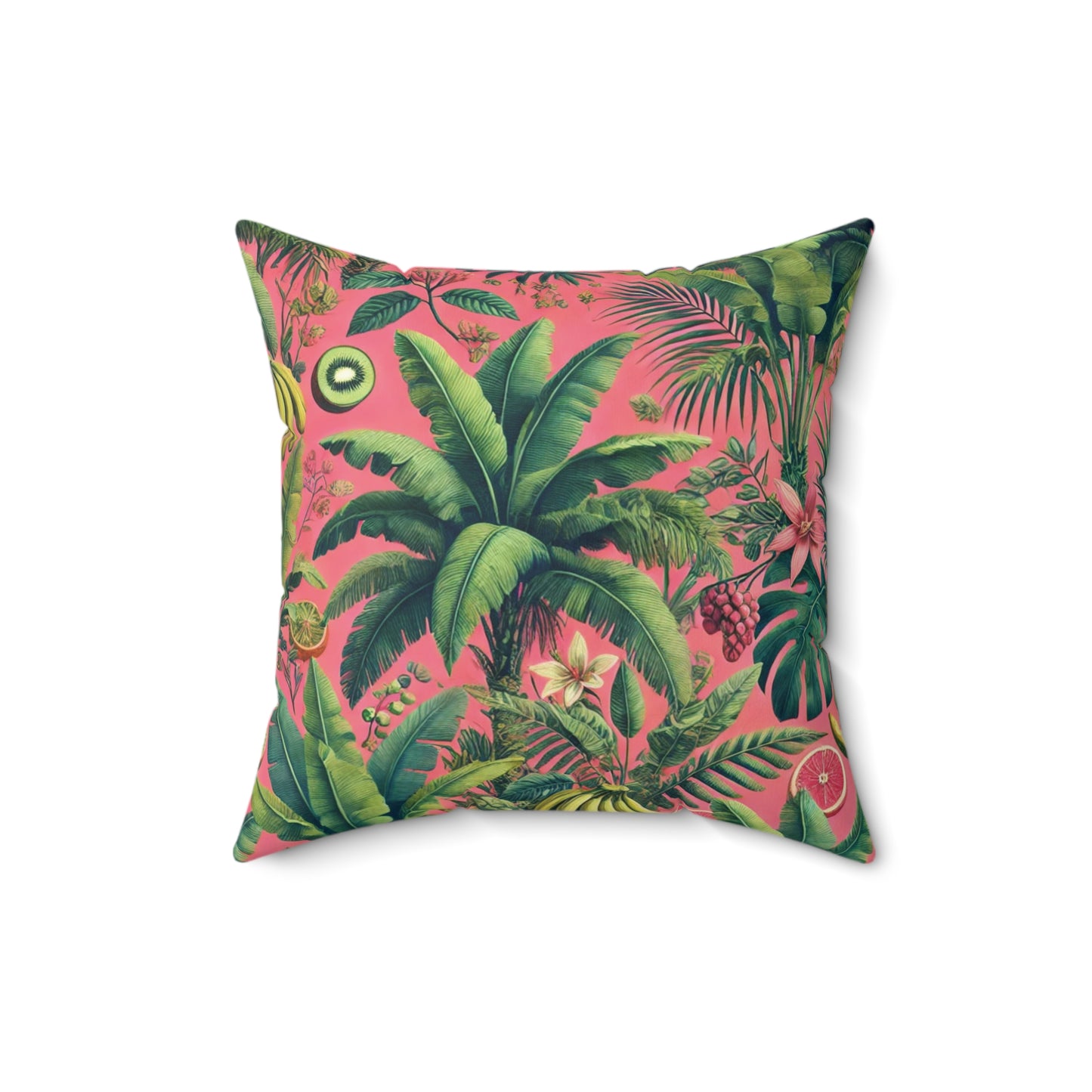 Decorative Pillow - Accent Cushion, 4 Sizes / More Tropical Fruit, Coral