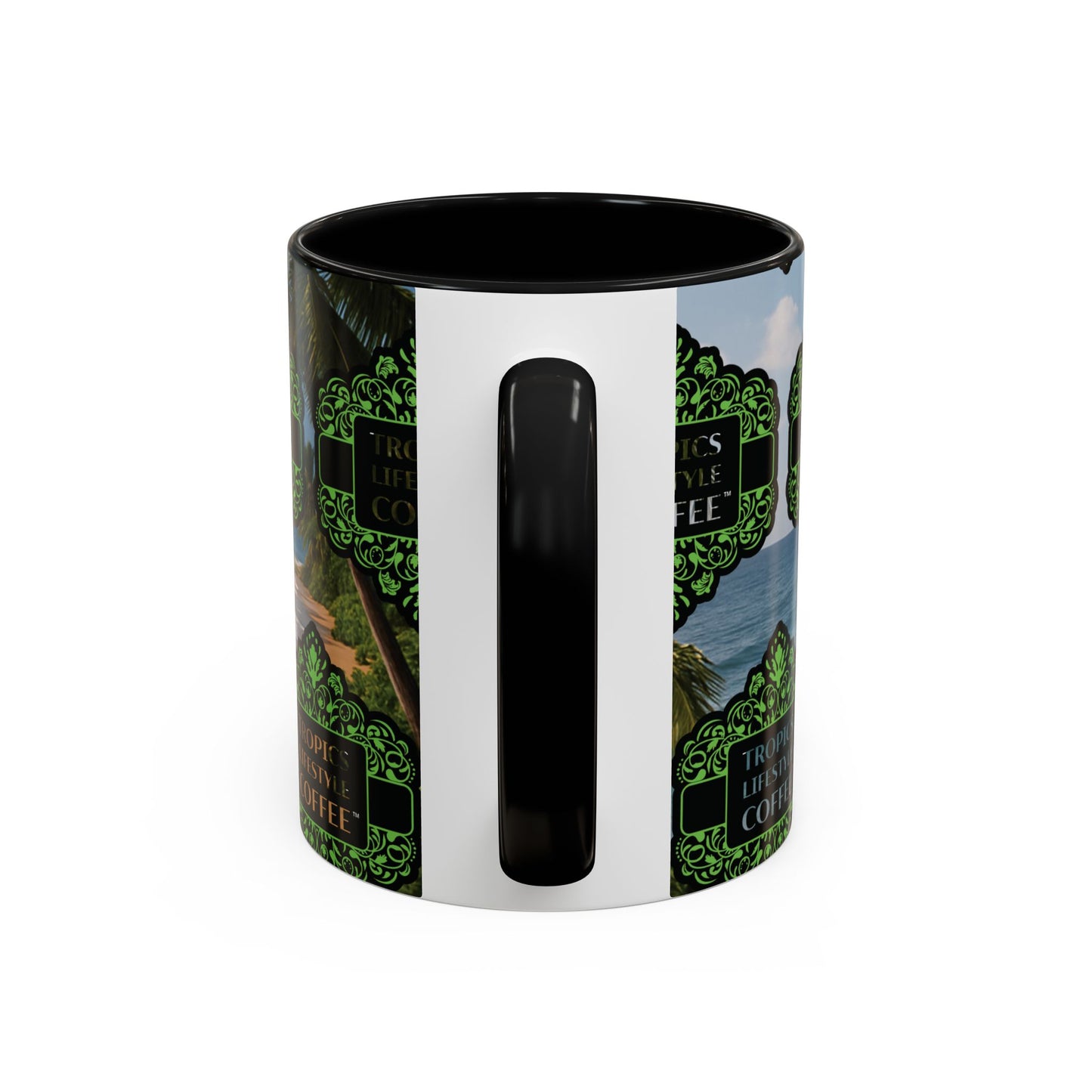 Accent Coffee Mug (11, 15oz), 8 Colors - Tropics Lifestyle Coffee, Meet You There
