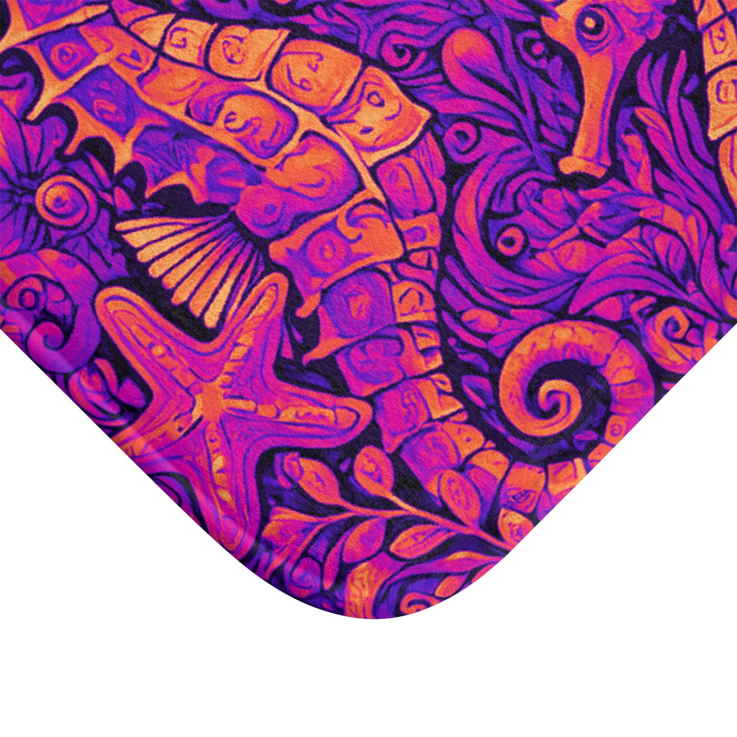 Seahorse Trio/Heatwave Bath Mat, 2 Sizes - Tropical Vibes for Home Decor