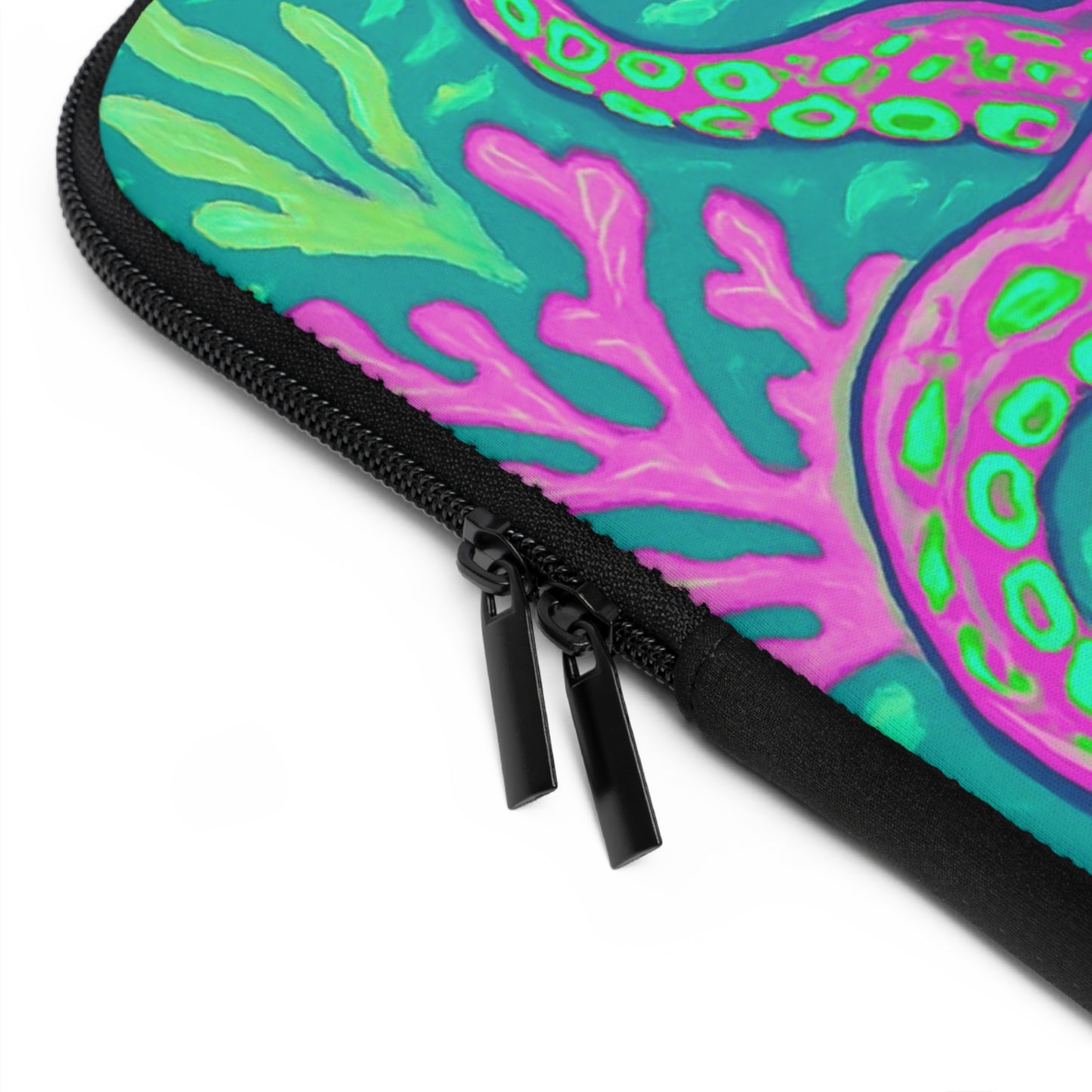Tropical Laptop Sleeve, 5 Sizes - Perfect for Beach Lovers & Students / Octopus Kraken Joe, Purple