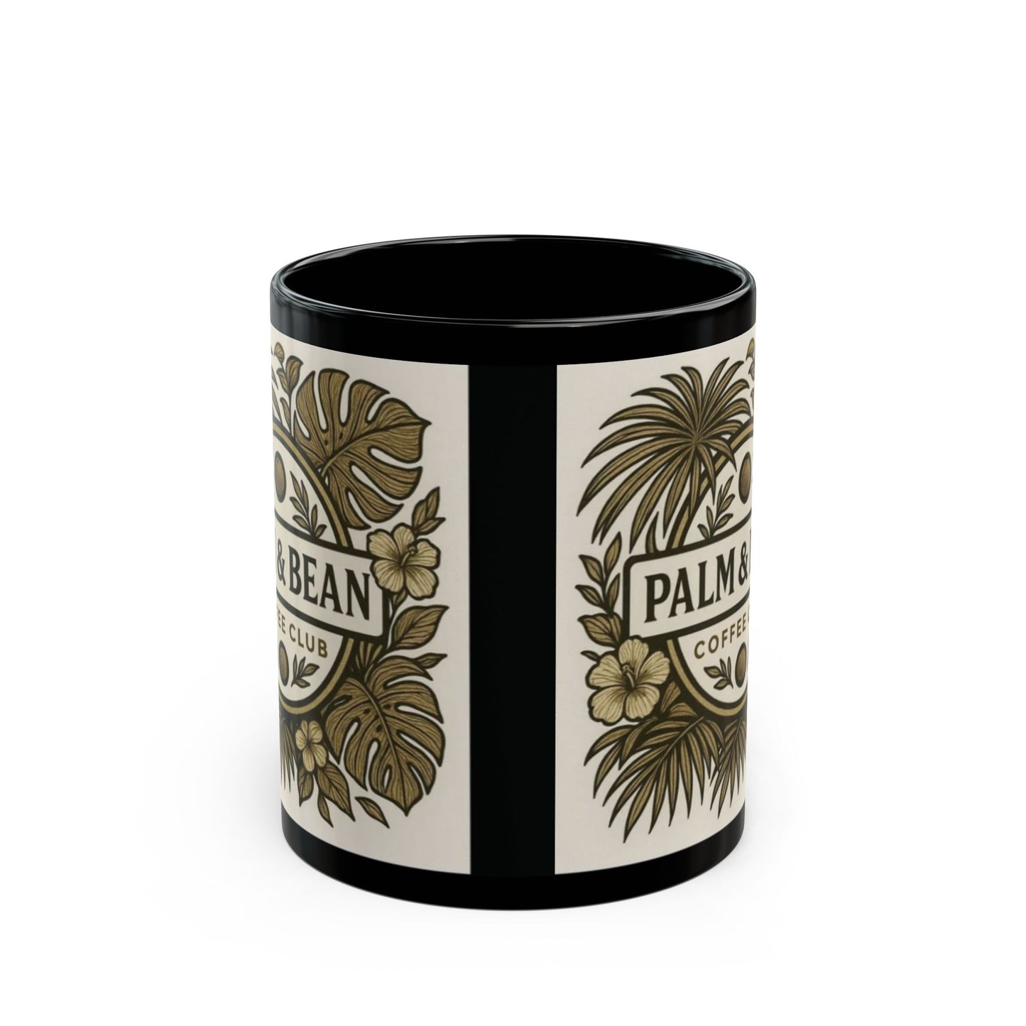 Black Coffee Mug - Palm & Bean Coffee Club