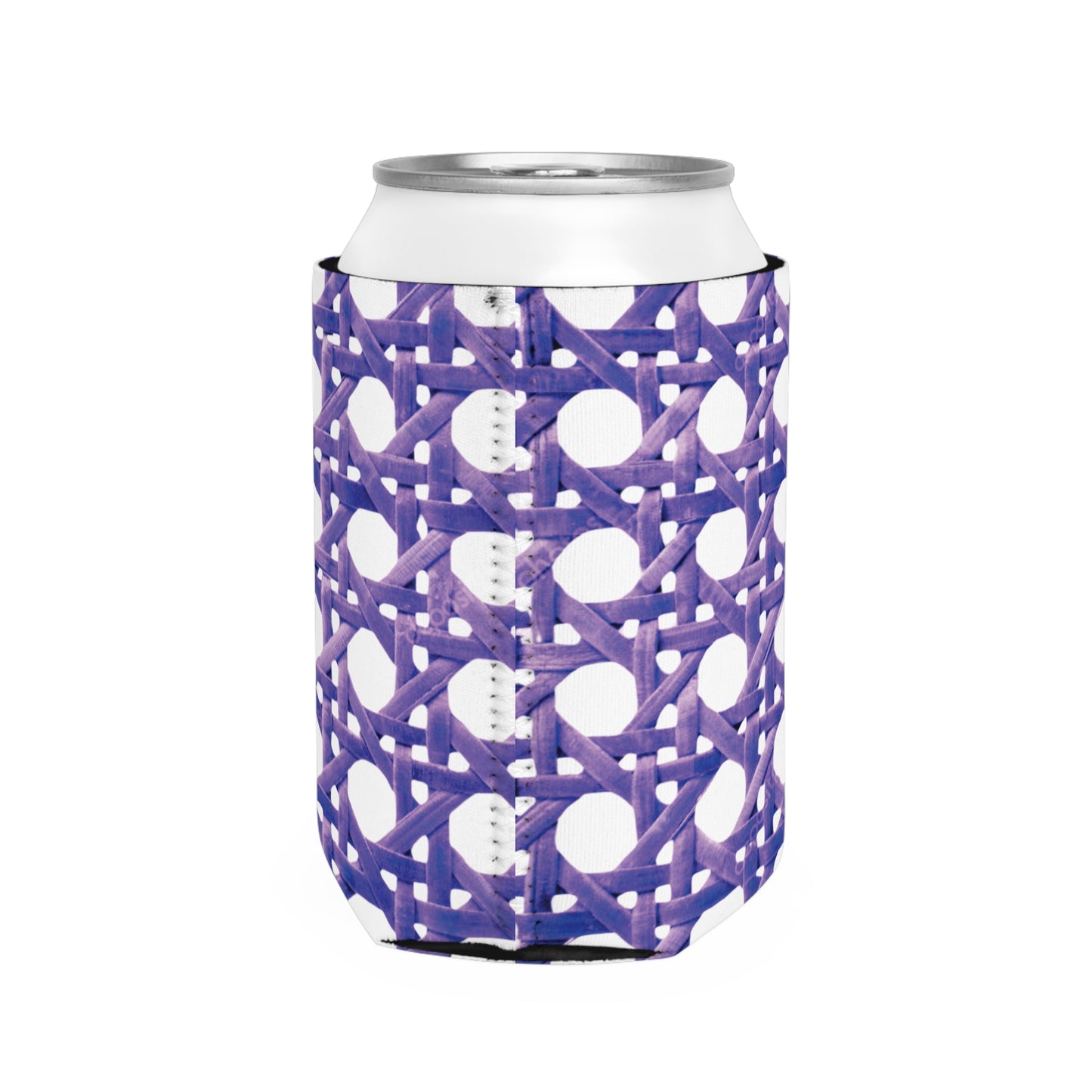 Beach Chair Wicker/Amethyst Can Cooler Sleeve - Perfect for Outdoor Picnics