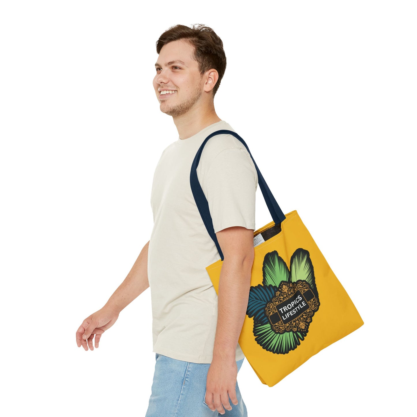 Elegant Tropics Lifestyle Logo Tote Bag - 3 Sizes, Yellow