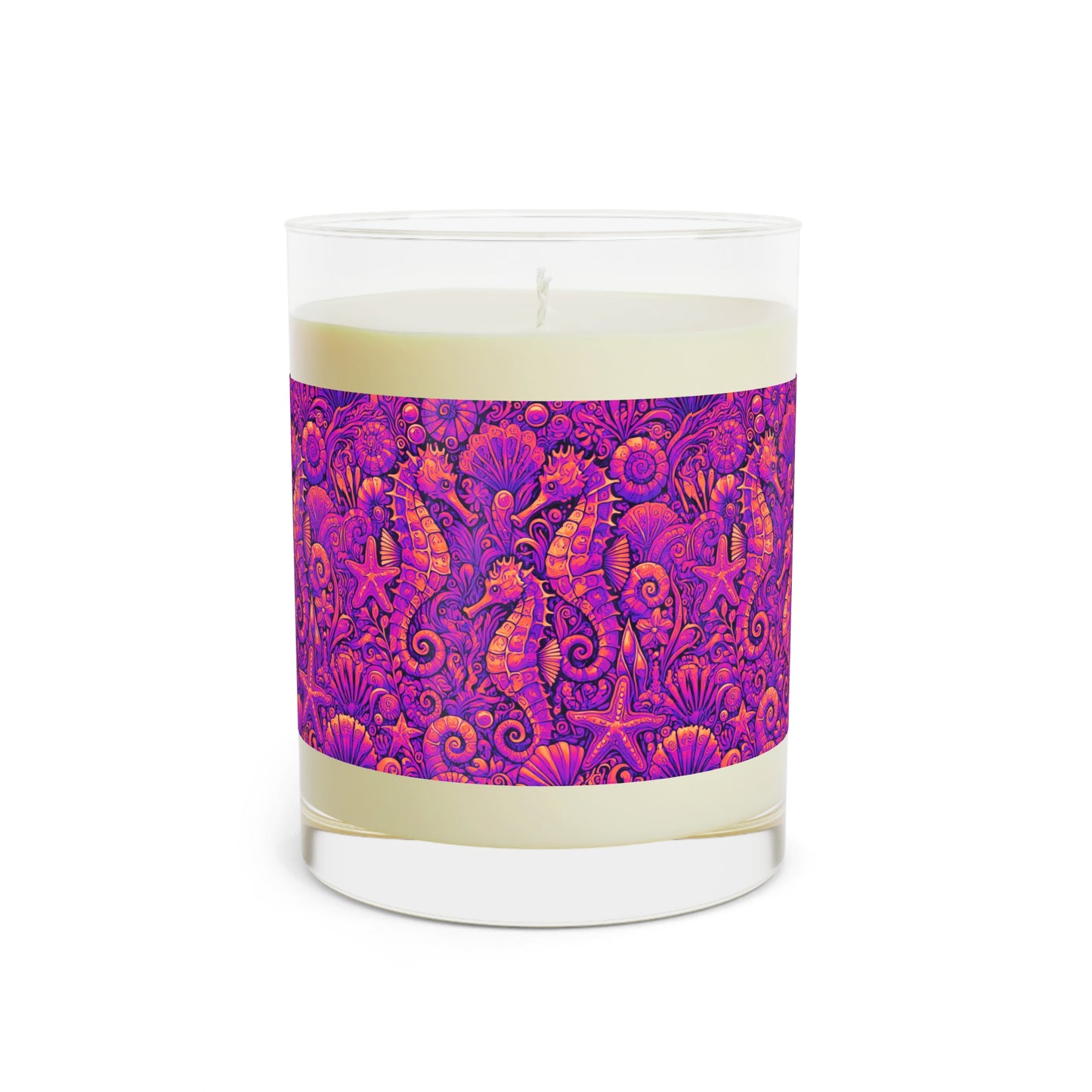 Seahorse Trio/Heatwave Scented Candle - 11oz Full Glass, Tropical Decor