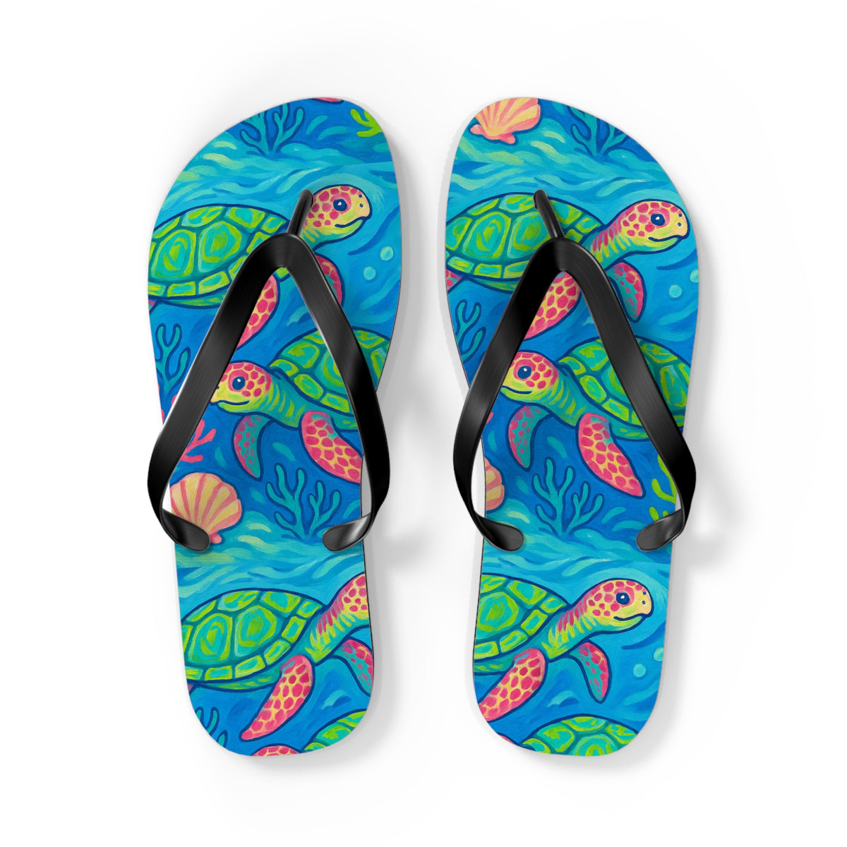 Flip Flops - Turtles and Corals