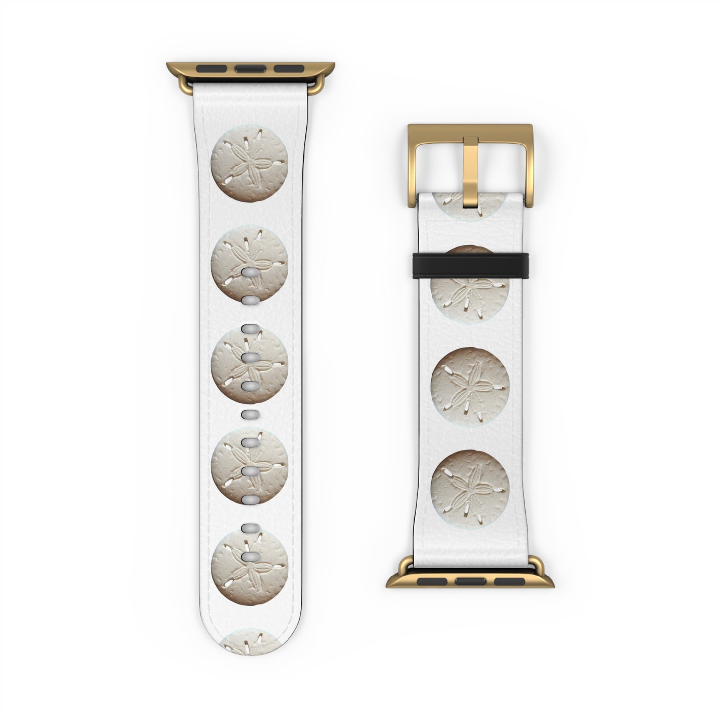 Apple Watch Band - Sand Dollar Parade, white