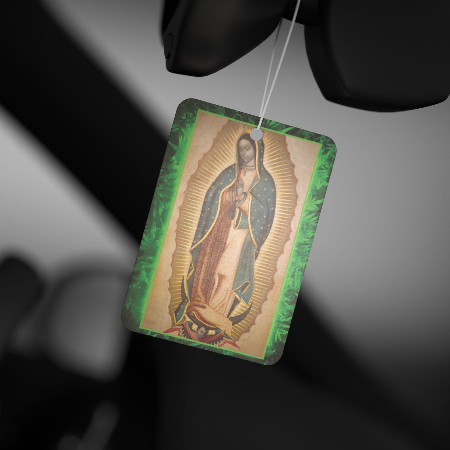 Car Air Freshener - Tropical GLOW Our Lady of Guadalupe, Religious