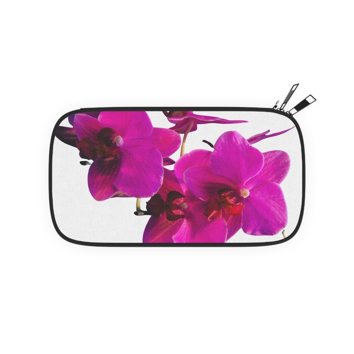 Passport Wallet - Three Purple Orchids, white