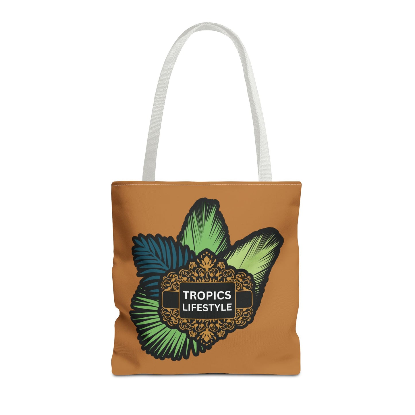 Elegant Tropics Lifestyle Logo Tote Bag - 3 Sizes, Lt. Brown