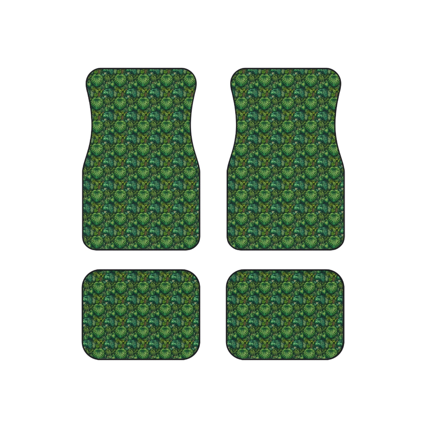 Rainforest Greenery Car Floor Mats  - Set of 4, Front and Back