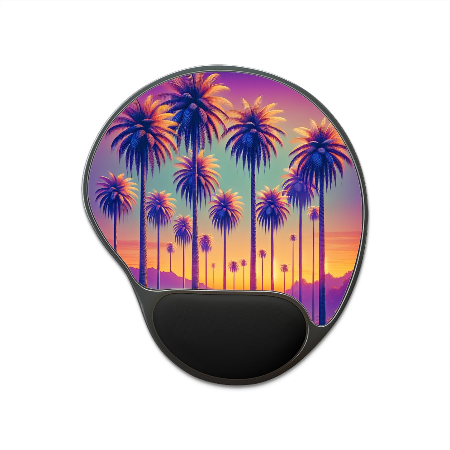 Mouse Pad With Wrist Rest, Sunset Palms