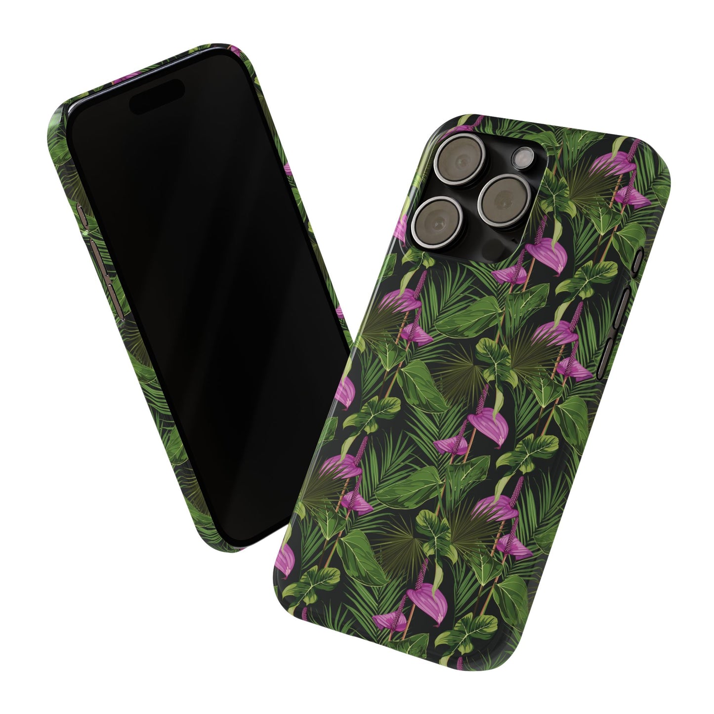 Slim Phone Cases - Anthurium and Palm