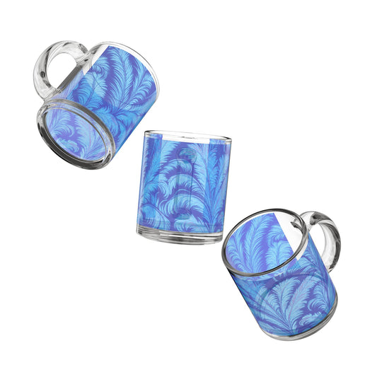 Tropical Glass Mug - 10oz Coffee Cup / Rocco Blues