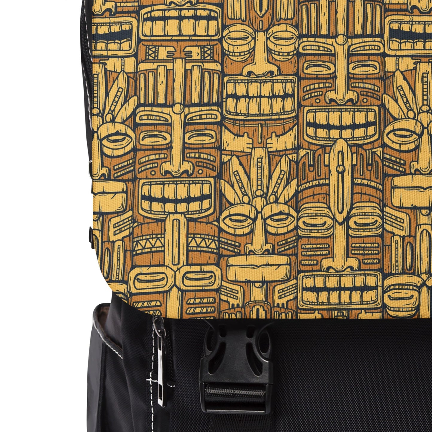 Tropical Casual Backpack - Perfect for Everyday Adventures / Old Tiki Totems