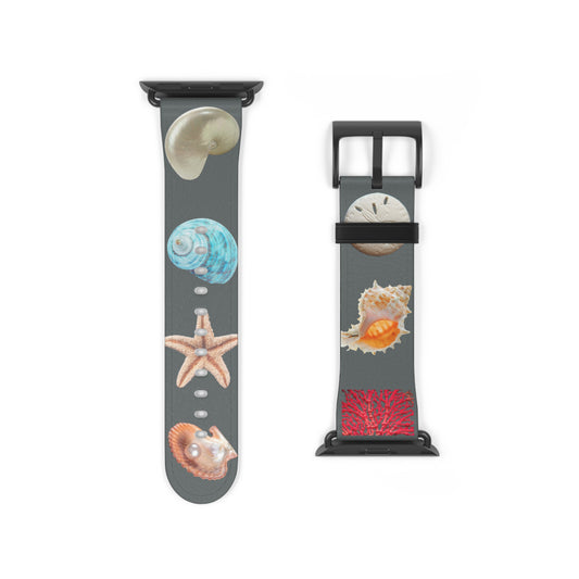 Apple Watch Band - Real Seashell Collection, grey