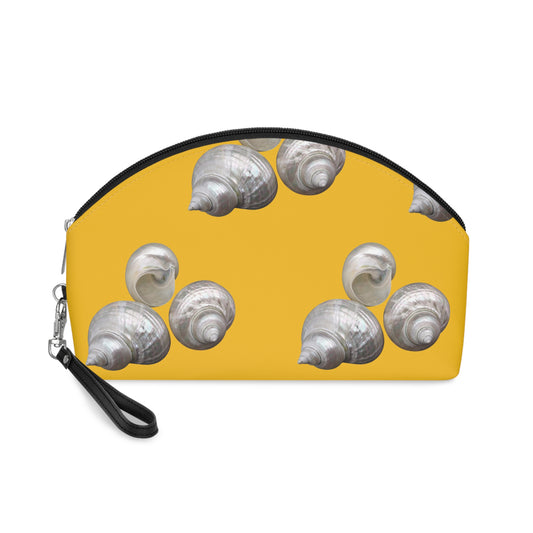 Makeup Bag - White Nautilus Trio. lt. yellow