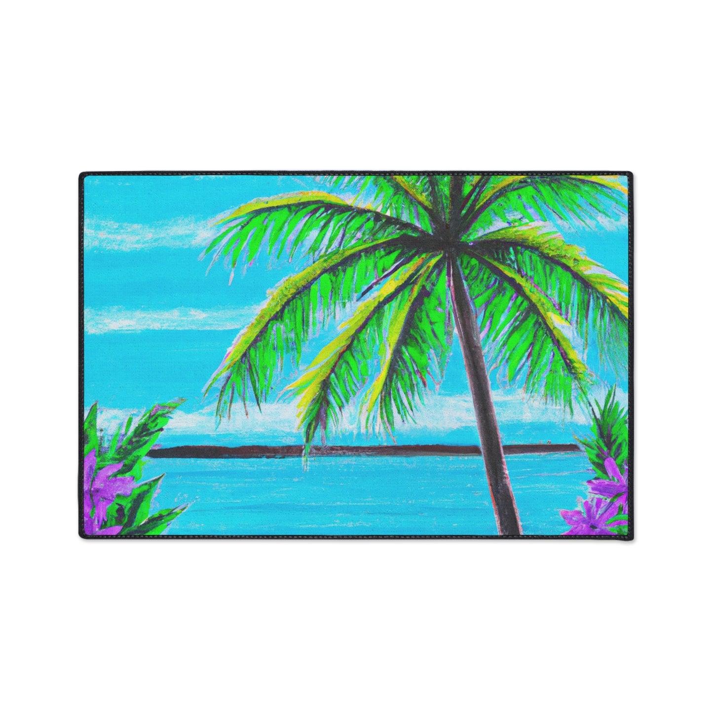 Heavy Duty Floor Mat, 5 Sizes – Tropical Area Rug for Home Décor / Calm Beach
