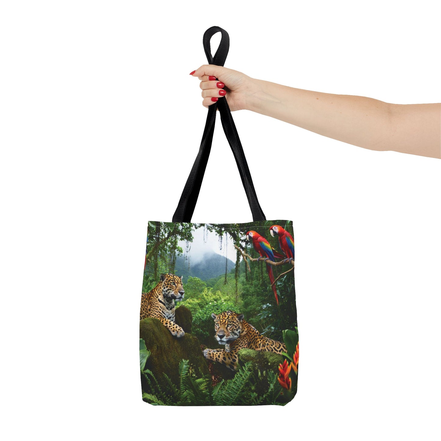 Jaguars and Parrots Tote Bag - 3 Sizes