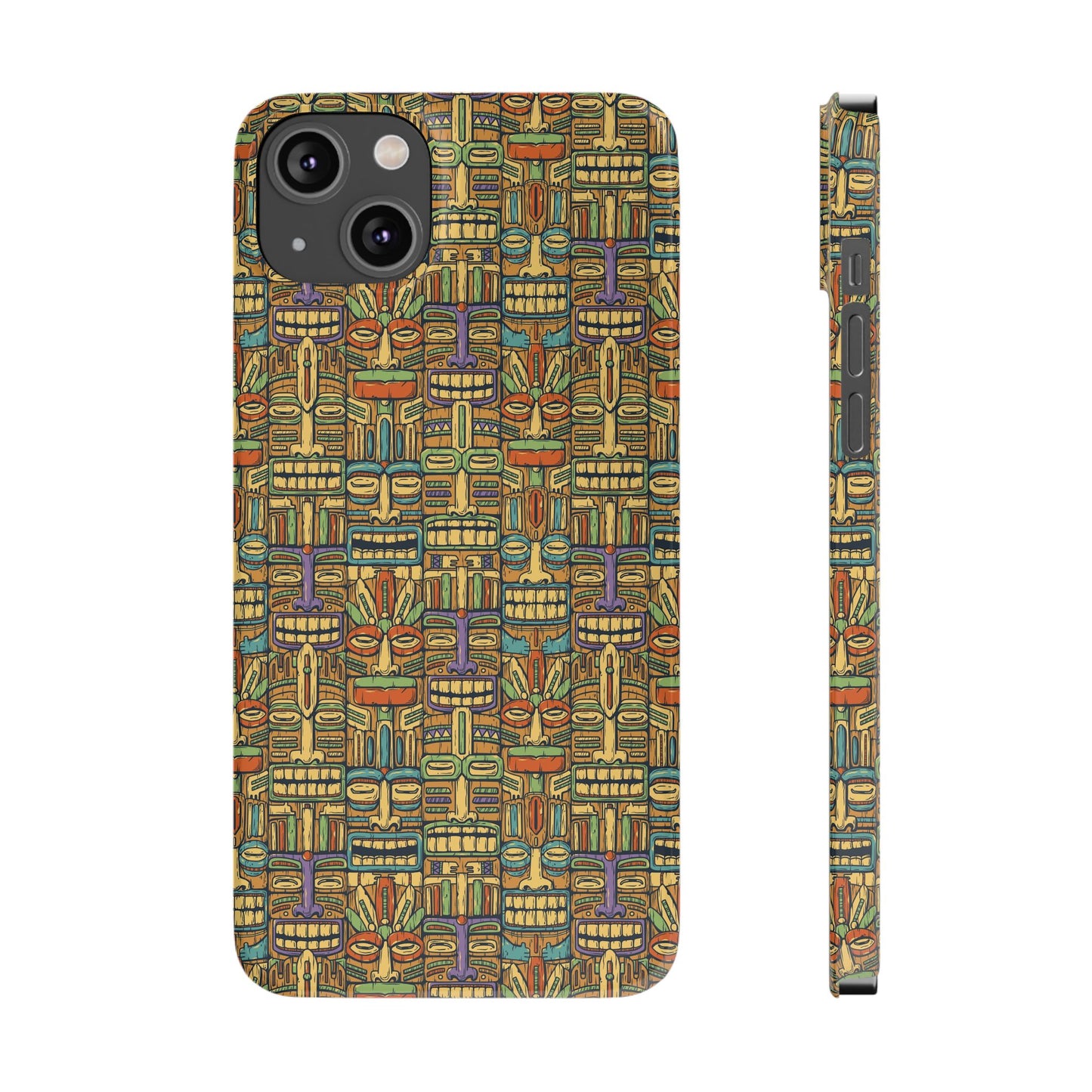 Slim Phone Cases - Colorful Tiki Party