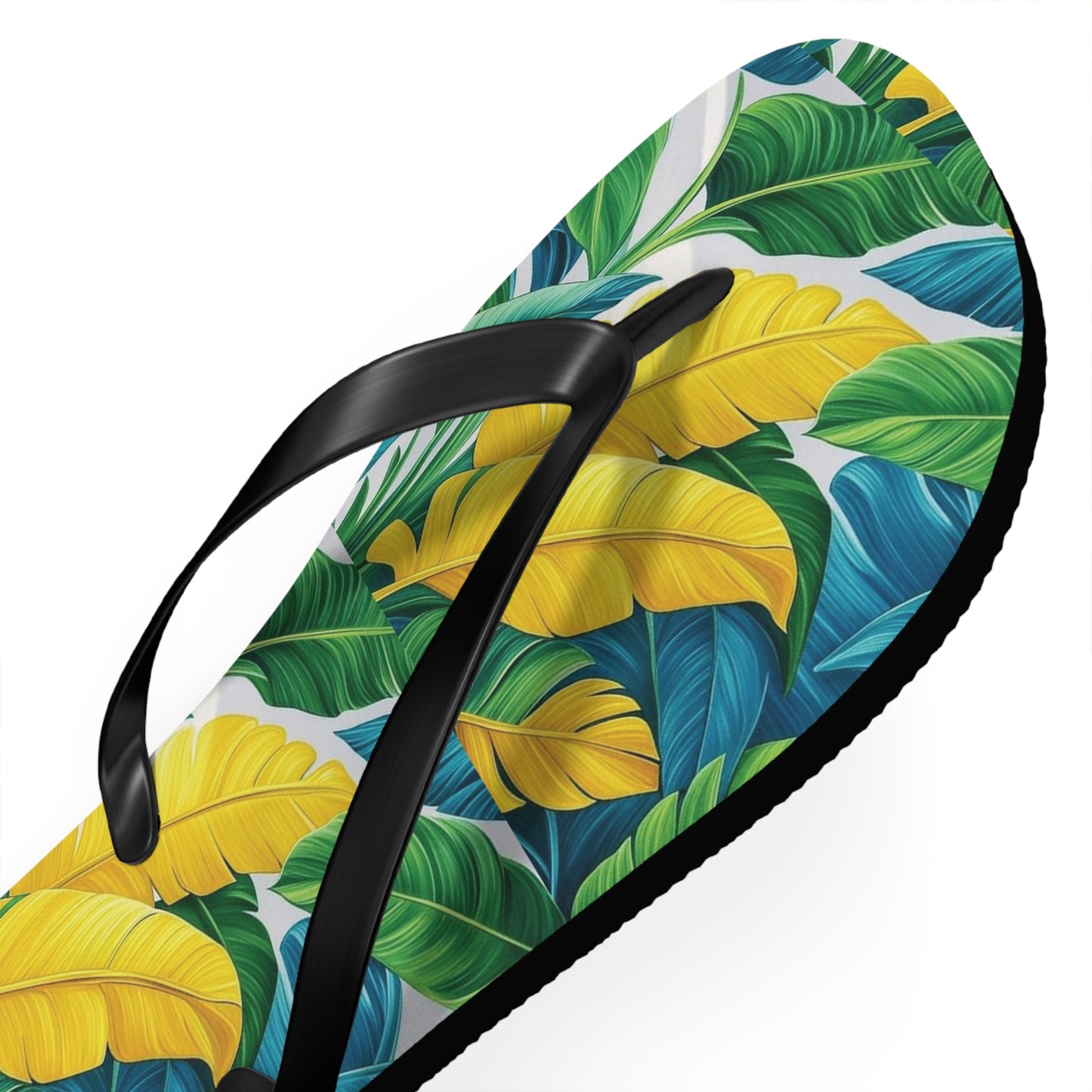 Flip Flops - Yellow Tropical Leaves