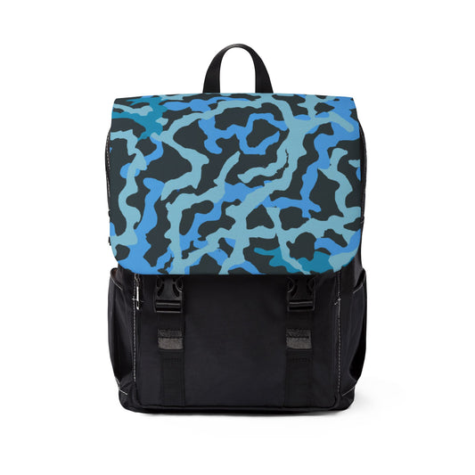 Coral Threads/Blue Casual Backpack - Perfect for Everyday Adventures