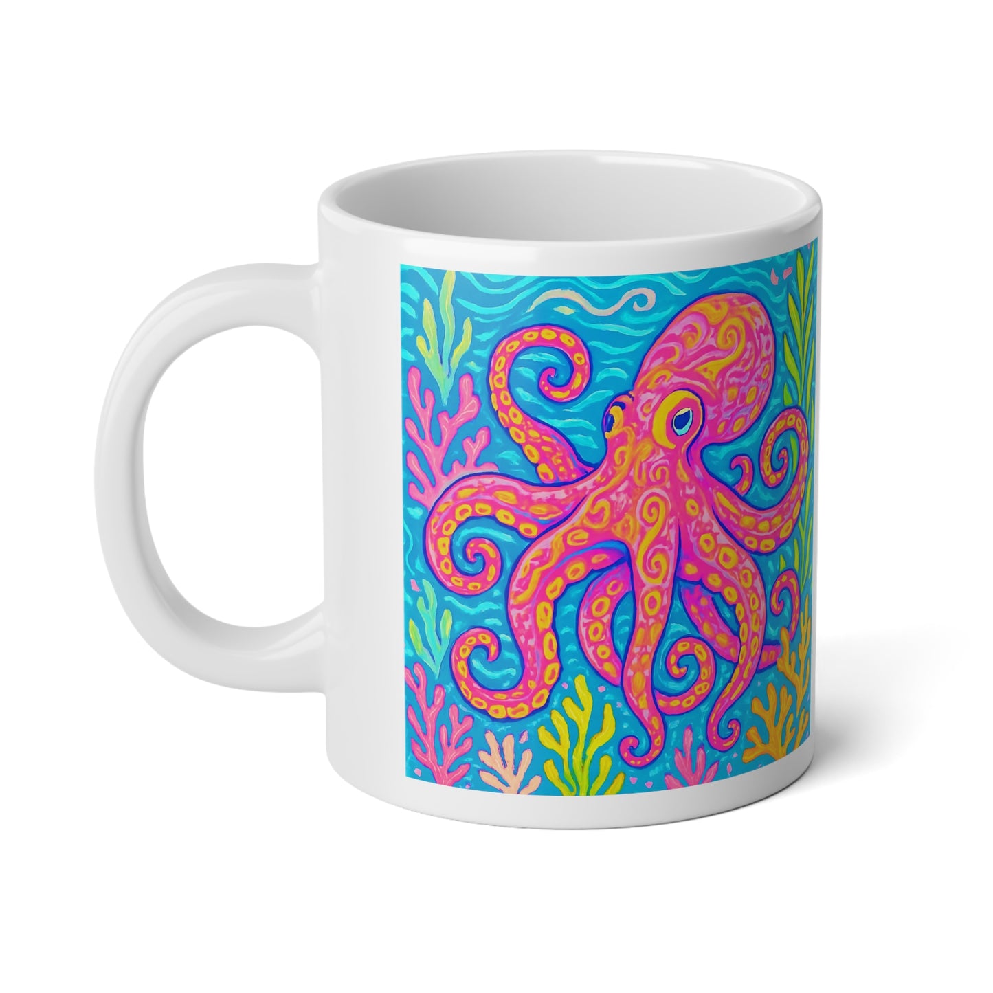Jumbo Mug, 20oz, Octopus Kraken Joe | Tropical Coffee Cup