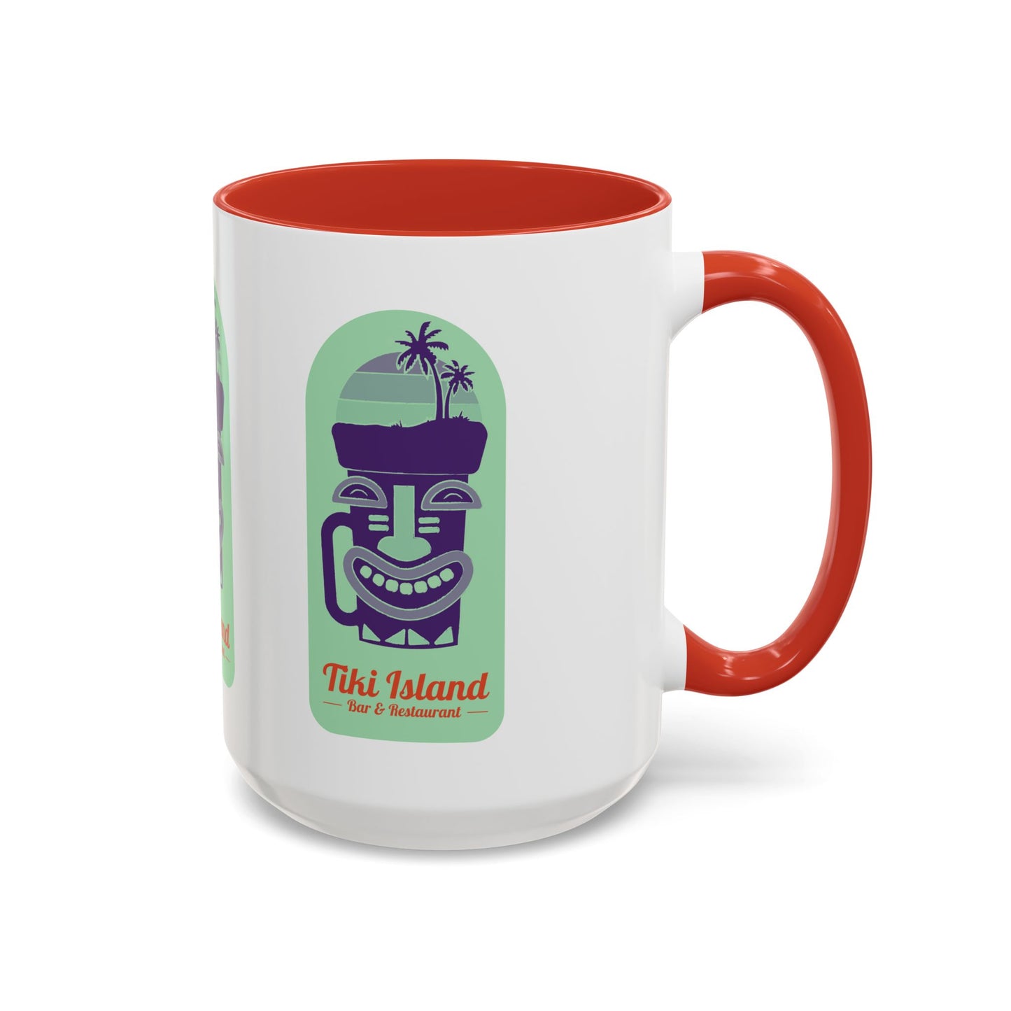 Tiki Island Accent Coffee Mug - Fun Tropical Drinkware for Beach Vibes, green