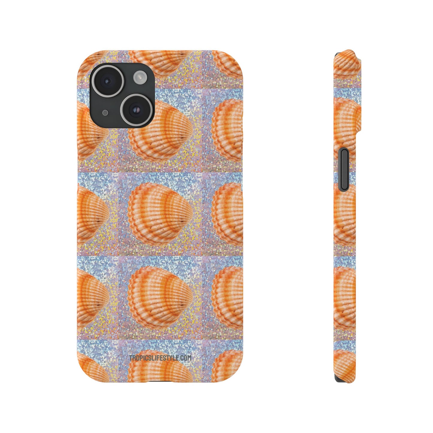 Slim Phone Cases - Disco Orange Scallop