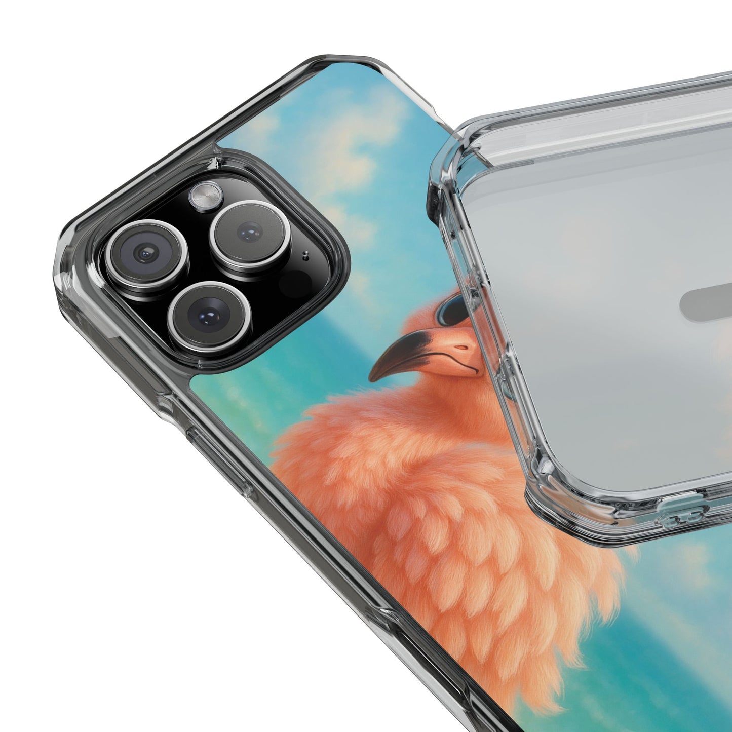 Baby Flamingo Magnetic Clear Phone Case, Many Models