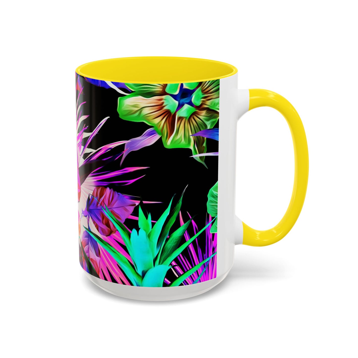 Accent Coffee Mug (11, 15oz), Plant Palooza, black / Various Colors